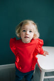 Babyface 24528422 Red Ruffled Sweater