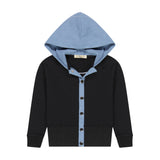 RetroKid Blacck Denim Hood Scuba Bomber