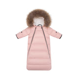 Ellabee Down Fur Snowsuit Baby Pink