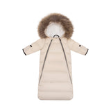 Ellabee Down Fur Snowsuit Beige