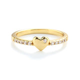 CM 14K Gold Plated Ring W/ solid Heart (size 1)