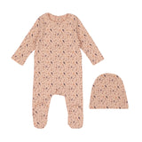 Mini Label Girls Printed Willow Footie and Hat