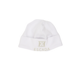 Escada 74217 White/Gold Embroidered Hat