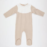 Chant De Joie EK Beige Footie W Ivory Lace
