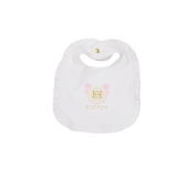 Escada 74216 White Print & Embroidered Logo Bib