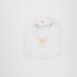 Escada 74216 White Print & Embroidered Logo Bib