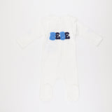 Coton Pompom 2460 Ivory Boys Bebe Footie