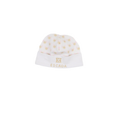 Escada 74216 White Print & Embroidered Logo Hat