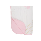 Escada 74216 White Printed Logo Blanket