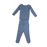 Kipp G2536 High Waisted Long Knit Set Blue