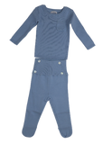 Kipp G2536 High Waisted Long Knit Set Blue