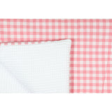 Petite Laure Pink Gingham & waffle Bedding Set