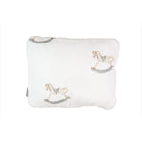 Petite Laure Blue Rocking Horse Pillow