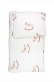 Petite Laure Pink Rocking Horse Bedding Set