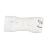 Petite Laure Blue Rocking Horse Swaddle