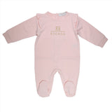 Escada 804 Pink and Gold Print Footie