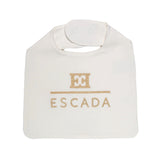 Escada 804 Ivory and Gold Print Bib