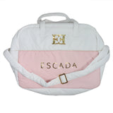 Escada 804 Ivory/Pink and Gold Print Diaper Bag