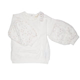 EMC CE2043 Stretch Fleece W Printed Tulle Sweatshirt