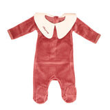 Coton Pompom Little Princess Valor Footie Burgundy