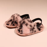 Little Bundles Leopard Pink Baby Slippers