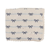 Pudu Blue Bow Blanket