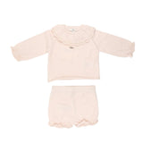 Chloe Cardigan And Bloomers Set-Salmon