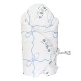 Petite Laure Baby Wrap Grid Floral Blue