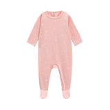 Oubon ss049 Bird Print Pink Footie
