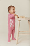 Kipp TD2929 Text Rib Romper Pink