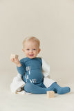 Kipp TD2929 Text Rib Romper Blue