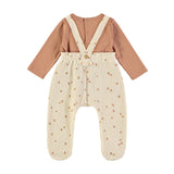 Babyclic Little Fruits Cinnamon Waffled Salopette + T-shirt