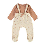 Babyclic Little Fruits Cinnamon Waffled Salopette + T-shirt