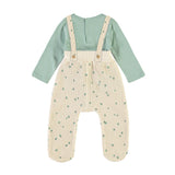 Babyclic Little Fruits Green Waffled Salopette + T-shirt