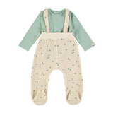 Babyclic Little Fruits Green Waffled Salopette + T-shirt