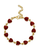 Lily Nily Heart Link Bracelet-Red