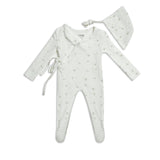 Milk Denmark Wildflower Ivory Plush Wrap Footie Set