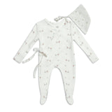 Milk Denmark Blossom Ivory Plush Wrap Footie Set