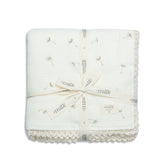 Milk Denmark Lace Edge Blanket Wildflower Ivory