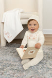 Bee & Dee HLNIG Ivory Girls Little Nursery Footie & Hat