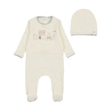 Bee & Dee HLNIB Ivory Boys Little Nursery Footie & Hat