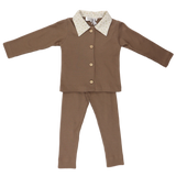Koalav Long Sleeve Button 2Pc Set Otter