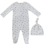 Kipp Nutmeg Oak Romper + Hat Set Blue