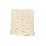 Bebe Organic Muslin Snuggle Blanket Pink Heart