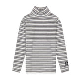 RetroKid SWT Black Stripe Waffle Turtleneck