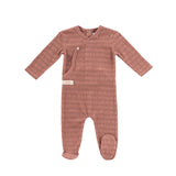 Kipp TD2924 Textured Wrap Romper Blush