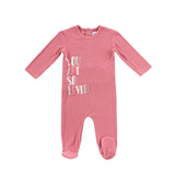 Kipp TD2929 Text Rib Romper Pink