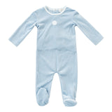 Kipp TD3046 Blue Leaf Motif Romper & Hat