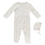 Kipp 3116 Butterfly Romper & Bonnet Pink