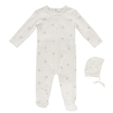 Kipp 3116 Butterfly Romper & Bonnet Blue